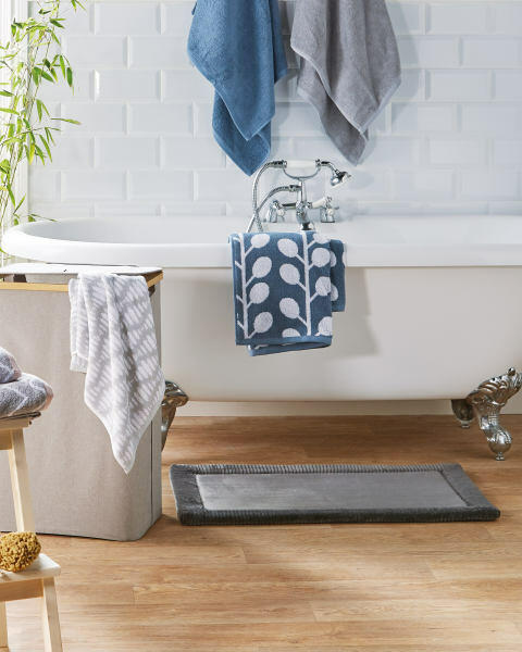 Border Memory Foam Bath Mat