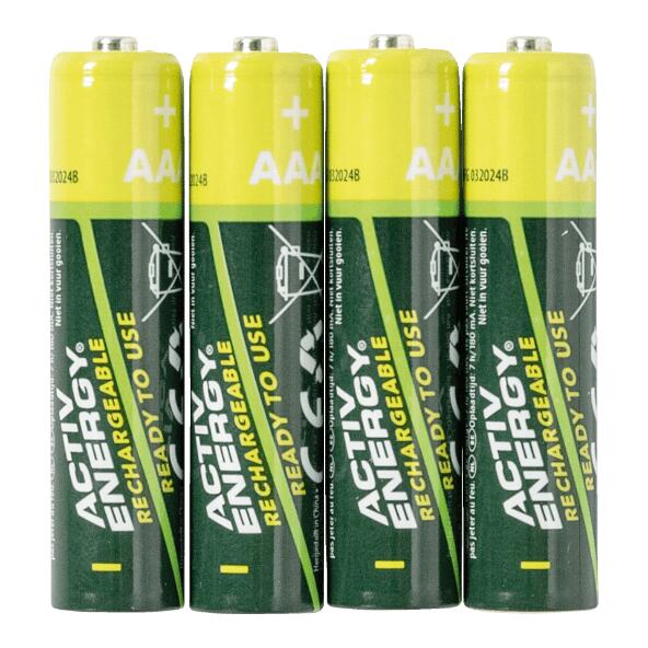 ACTIV ENERGY(R) 				Oplaadbare batterijen, 4 st.