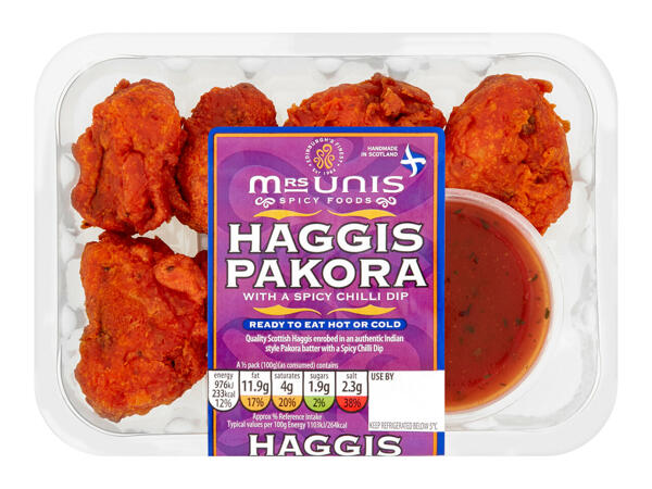 Mrs Unis Haggis Pakora