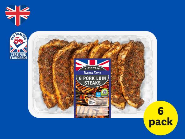 Birchwood 6 Italian-Style British Pork Loin Steaks
