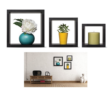 Huntington Home 3-Pack Cube Shelves