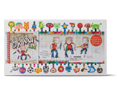Hinkler Drawing Book With Pencils and Erasers Set