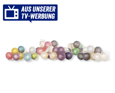 MY LIVING STYLE LED-Textilkugel Lichterkette