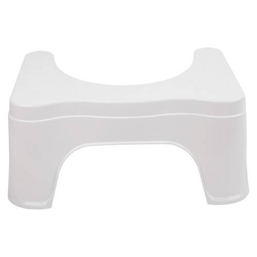 Non Skid Feet Squatting Stool, White
