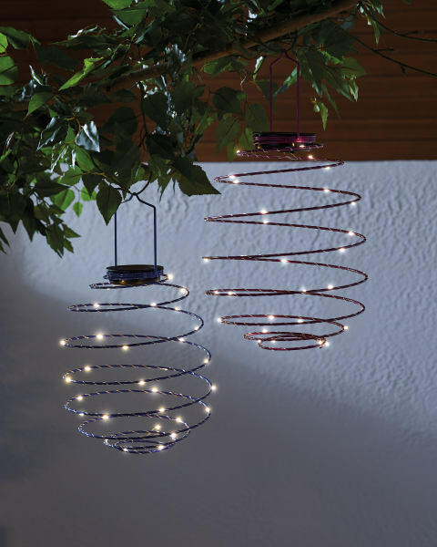 Blue Spiral Solar Light