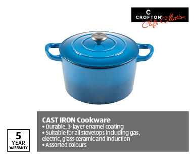 Cast Iron Dutch Oven 3.7L – Blue or Green