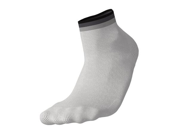 CRIVIT Adults' White & Black Cycling Socks - 2 Pairs