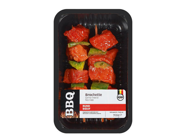 Brochettes de boeuf marinées