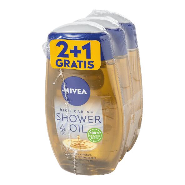 NIVEA(R) Huile de douche, 3 pcs
