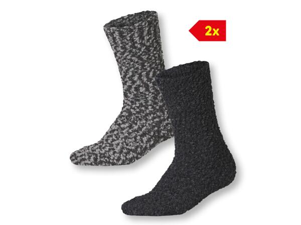 Ladies' Fluffy Socks, 2 Pairs