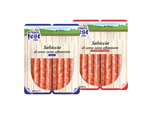 Smoked pork sausages