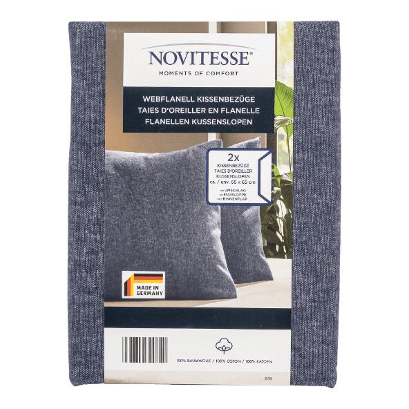 NOVITESSE(R) 				Flanell-Kissenbezüge, 2 St.