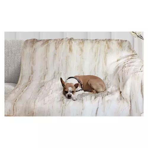 60" x 70" Faux Fur Furniture Cover, Beige