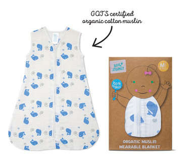 Little Journey 100% Organic Cotton Muslin Wearable Blanket
