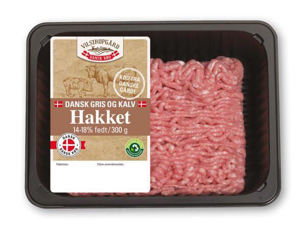 Dansk hakket gris eller hakket gris og kalv