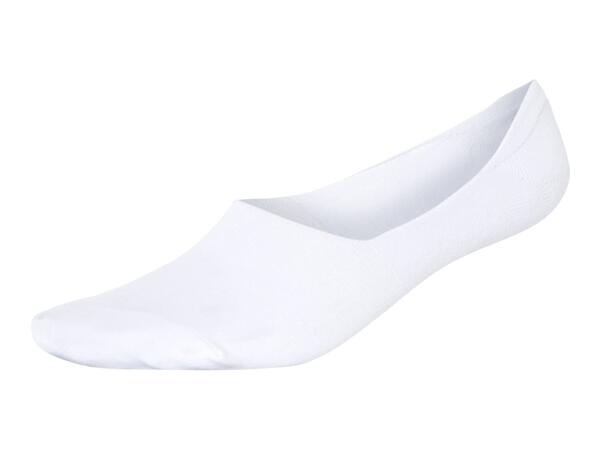 Livergy Men's White No-Show Socks - 5 Pairs