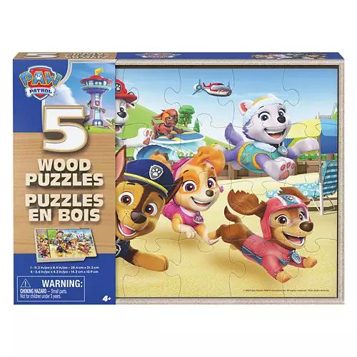 Kids 5 Piece Wooden Jigsaw Puzzle - Paw Patrol