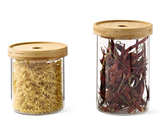 Crofton 
 Glass Canister with Bamboo Lid