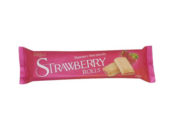 Strawberry rolls biscuits