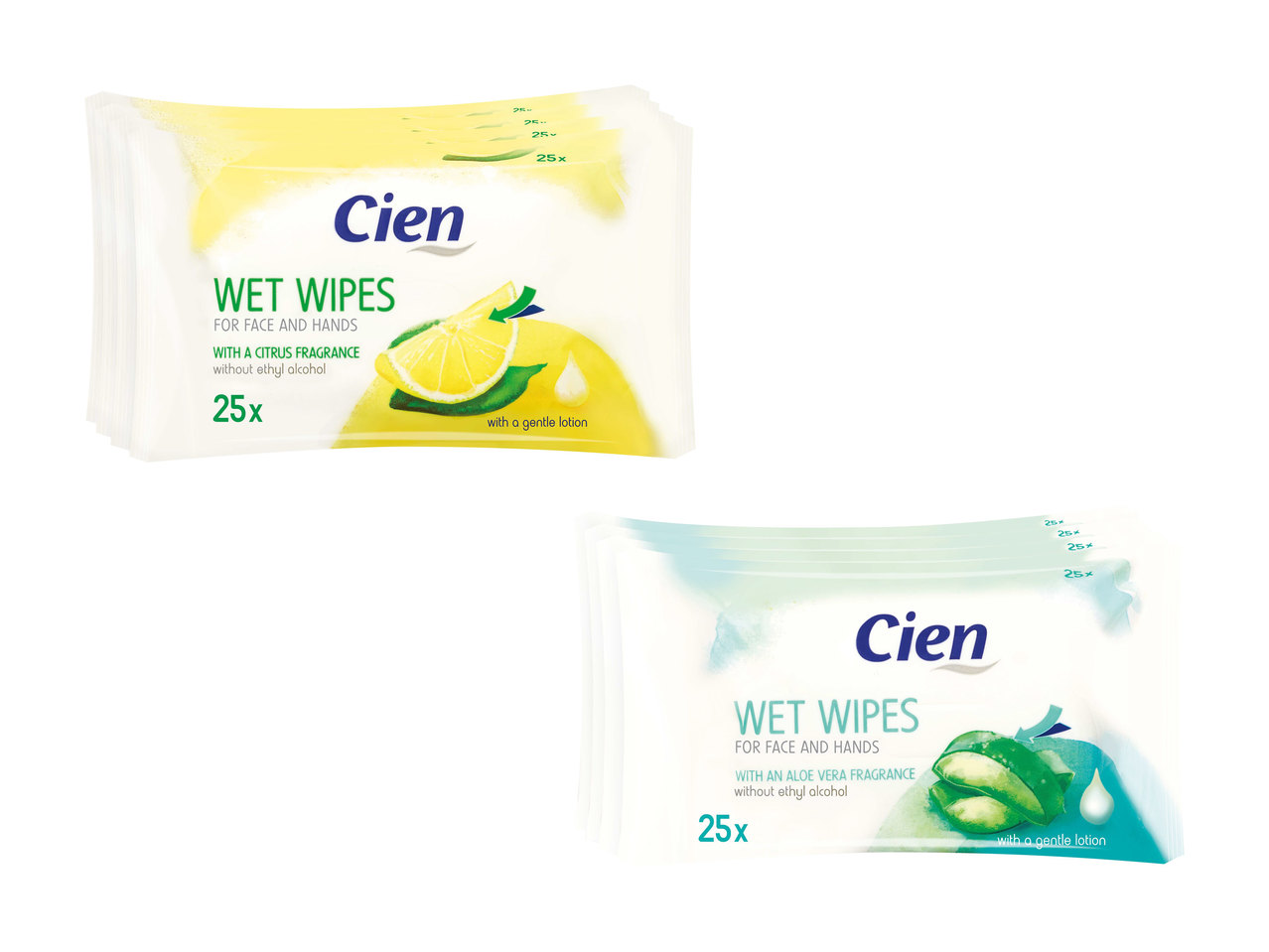 Lingettes humides de voyage