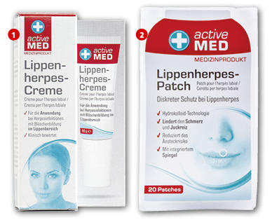 ACTIVE MED Crème/Patchs contre l'herpès labial