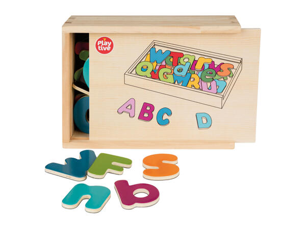 Playtive Wooden Magnetic Shapes / Number / Letter Set