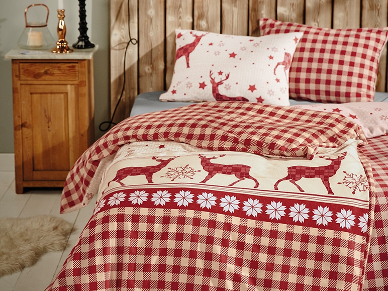 MERADISO Flannelette Reversible Bedlinen Set