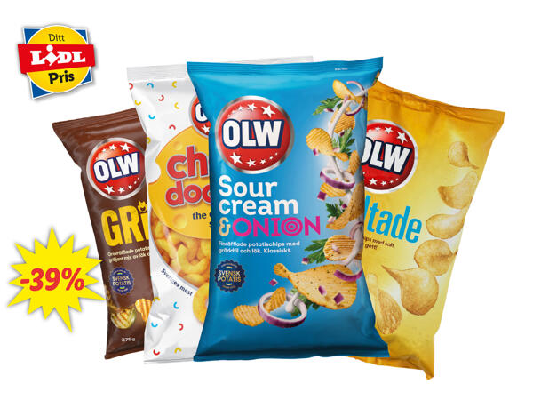 OLW chips och ostbågar