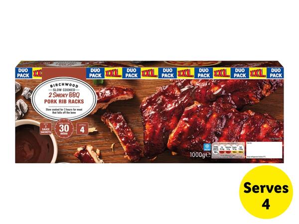 2 Smoky BBQ Pork Rib Racks