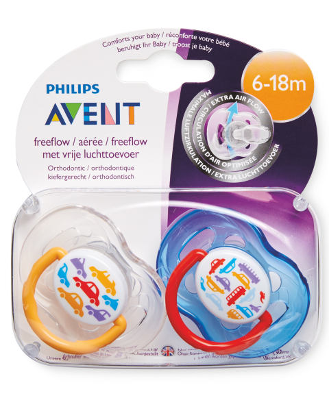 Car 6-18 Months Soothers 2-Pack