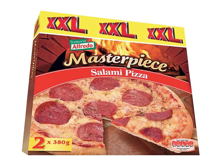 2 pizzas salami-mozzarella