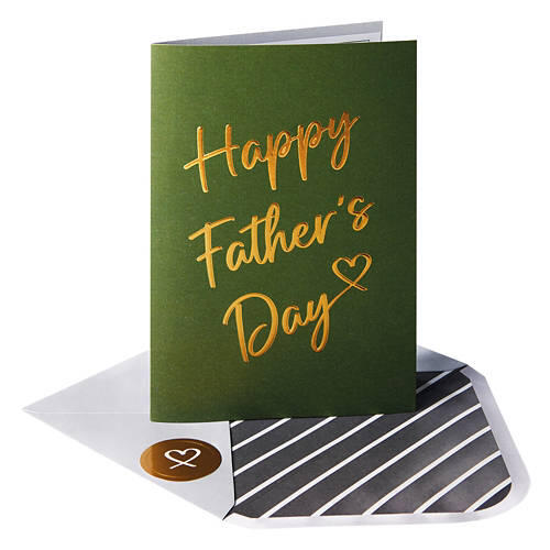 5" x 7" Greeting Card - Green Happy Father's Day