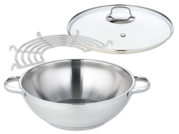 Edelstahl-Wok, Ø 32 cm