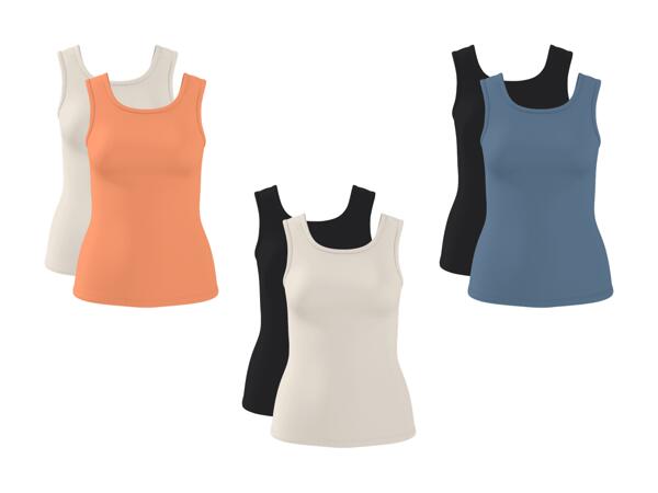 Tops côtelés, set de 2