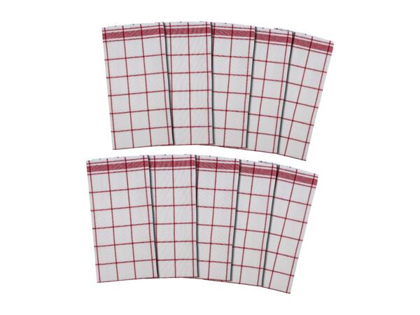 W5 Red Tea Towels - 10 Pack
