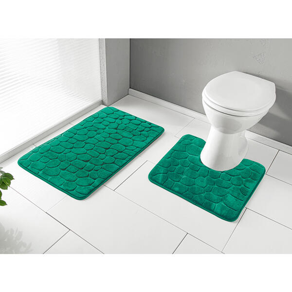 Weichschaum-Badematten-Set "Steinoptik"
