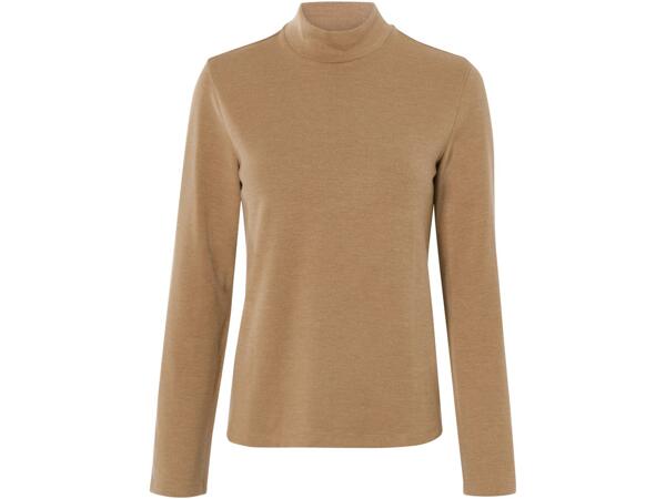 Ladies' ribbed turtleneck top
