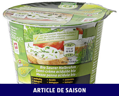 NATURE SUISSE BIO 
 DEMI-CRÈME ACIDULÉE BIO