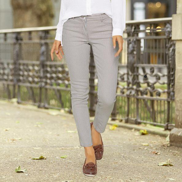 Gestreifte Jeans für Damen