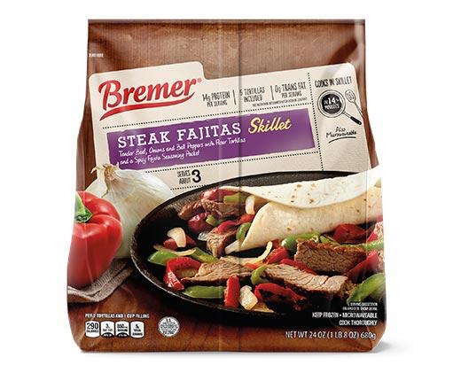 Bremer Chicken or Steak Fajita Skillets