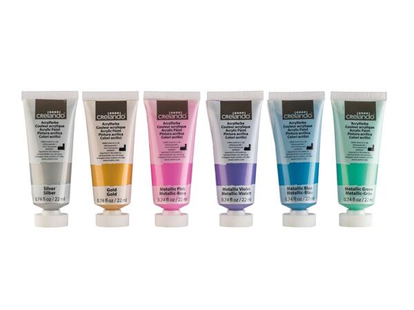 Acrylic paints, 6 pieces