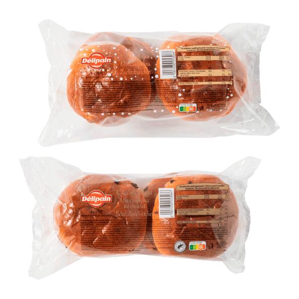 DÉLIPAIN(R) 				Zucker- oder Schokoladenbrötchen, 4 St.