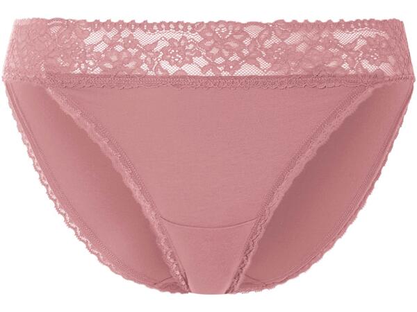 Ladies' lace trim briefs, 5 pieces