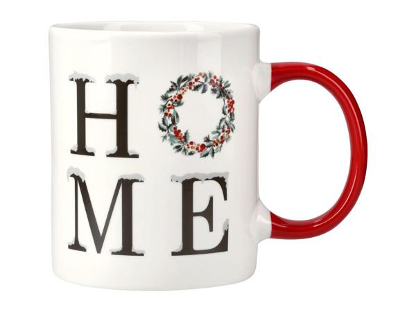 Silvercrest Christmas Mug With Wreath Design