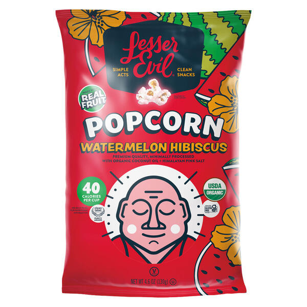 LesserEvil Watermelon Hibiscus Popcorn