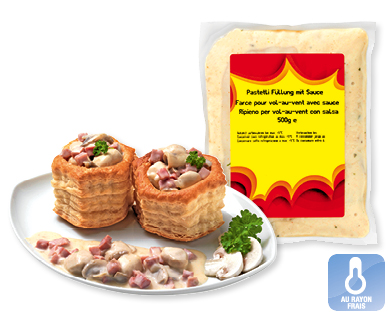 Farce pour vol-au-vent avec sauce