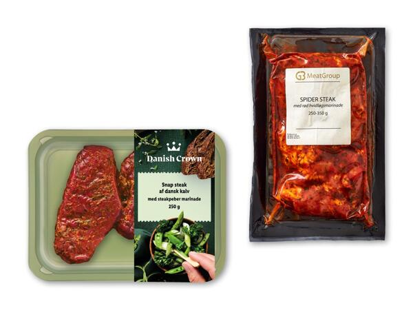 MEATGROUP/​DANISH CROWN Marineret snap eller spider steak