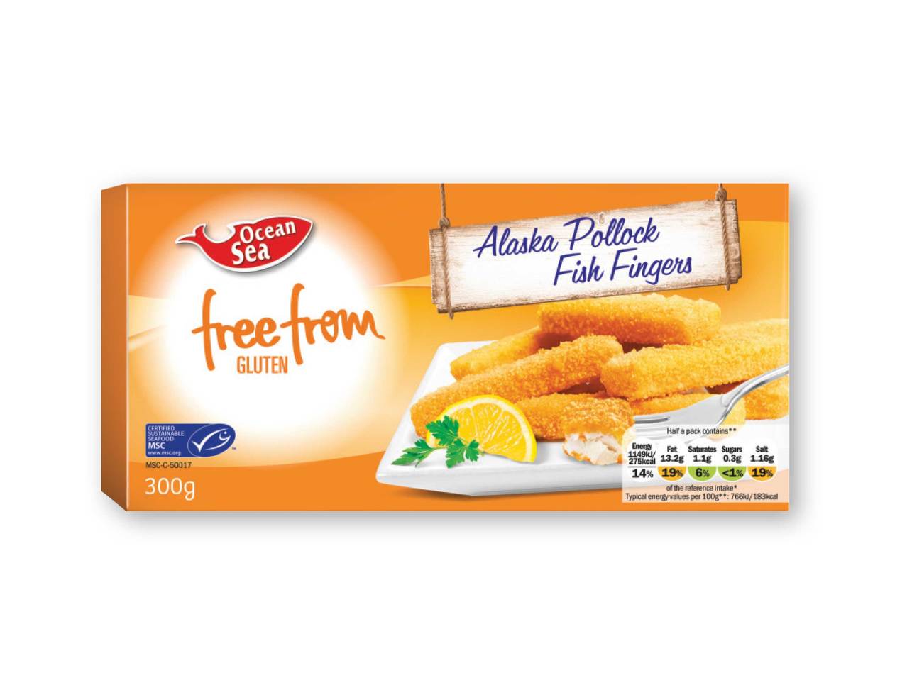 OCEAN SEA Gluten-Free Alaska Pollock Fish Fingers