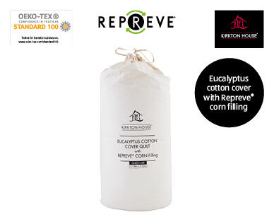 Eucalyptus Cotton Cover Quilt with Repreve(R) Corn Filling – Queen Size