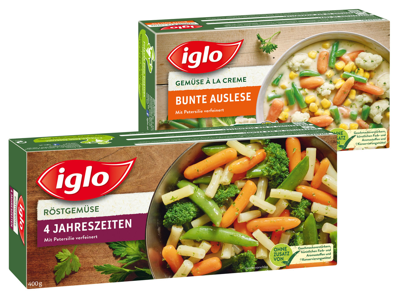 IGLO Röstgemüse/Gemüse à la Creme